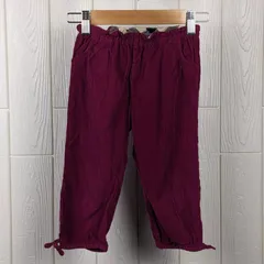 バーバリー   ​BURBERRY　キッズ　裾リボン　コーデュロイパンツ　2Y 92cm　ボルドー