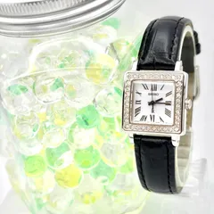 【美品/新品電池】SEIKO セイコー lk ルキア ラインストーン ローマン シルバー レディース 腕時計 1N01-0GL0 511041 新品ベルト