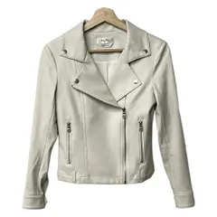 kayme(ケイミー) ライダースジャケット サイズ7 S レディース - 白 長袖/フェイクレザー/ジップアップ/春/秋