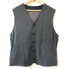 日本製◎ 80s！90s！ヴィンテージ◎ (^w^)b ARAMIS AOUDIMA アラミス オウディマ Vネック ベスト コットン 麻配合 ビジネス 通勤 フォーマル お呼ばれ 結婚式 パーティー スーツ 入学式 卒業式 グレー メンズ L