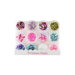 Princess-style シャカシャカモールド 封入パーツ ネイル レジン 12種類セット (ピンク系) 1