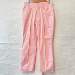(^w^)b adidas アディダス スラックス ロング パンツ ゴルフ golf 鮮やか スポーティ 長ズボン キレイめ カジュアル お洒落 打ちっぱなし 爽やか 薄ピンク メンズ 男性 ウエスト76のサムネイル