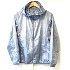 (^w^)b UNIQLO ユニクロ ポケッタブル パーカー ジャケット 薄手 軽量 コンパクト 持ち運び便利 アウトドア キャンプ 登山 ウォーキング ハイキング アクティブ シルバー レディース L