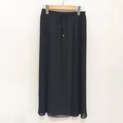 ROPE 18AW サイドプリーツスカート ミモレ丈 ウエストゴム ダークネイビー 38 FREE相当