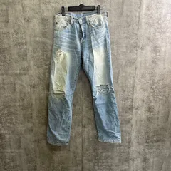 【Y-214】Levi’s 501 W30 デニムパンツ ダメージ加工 ボタンフライ リーバイス ジーンズ 色落ち 古着 メンズ