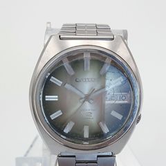 [가동 양품] 0302-3 CITIZEN SEVEN STAR V2 시티즌 ​​세븐 스타 V2 4-770986 남성 시계 자동 감기 컷 유리 그린 문자판