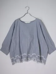 mina perhonenミナペルホネン waltz カットワーク刺繍プルオーバーブラウス【38】【LTSA81004】のサムネイル
