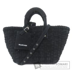 ✨超美品✨BALENCIAGA ビストロXS 2wayカゴバッグ デニム 黒 - メルカリ