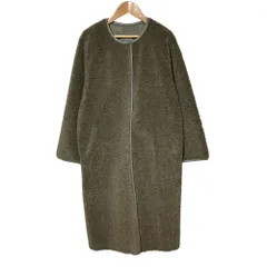 良品 TORRAZZO DONNA トラッゾドンナ リバーシブル フェイクムートンコート ブラウン レディース 古着 中古 USED