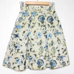 未使用 ANAYI アナイ フラワージャガード ボックスプリーツ スカート 38 ベージュ  レディース 古着 中古 USED