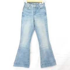 美品 DENHAM デンハム JANE HIGH RISE FLARE FIT フレア デニムパンツ ジーンズ 28210-3-11001 W23 ライトブルー レディース 古着 中古 USED