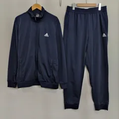 adidas アディダス ジャージ セットアップ リニアロゴ トリコット トラック ジャケット パンツ ロゴ 刺繍 プリント 上下 スポーツ ウェア 2XL ネイビー系 B841