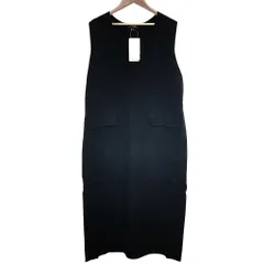 未使用 UNTITLED アンタイトル 洗える ミラノリブニット ジャンパースカート 153-57250 大きいサイズ44 ブラック  レディース 古着 中古 USED