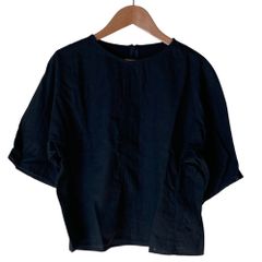 美品 25SS Spick and Span スピックアンドスパン ハイブリッドラミーTトップス ブラック レディース 古着 中古 USED