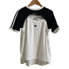 良品 adidas originals アディダスオリジナルス R3CD カリ半袖Tシャツ Sサイズ ブラック ホワイト レディース 古着 中古 USED