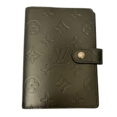 美品 LOUIS VUITTON ルイヴィトン モノグラムマット アジェンダ PM 手帳カバー R20932 ブラック メンズ レディース 古着 中古 USED