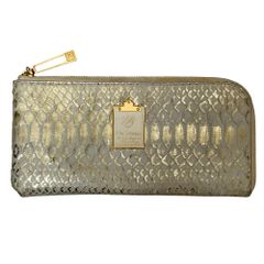 良品 Her Schedule ハースケジュール パイソンレザーL字ファスナー ウォレット 長財布 ゴールドカラー レディース 古着 中古 USED Her Schedule（ハースケジュール）公式ショップ
