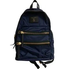 美品 MARC JACOBS マークジェイコブス リュックサック バックパック ネイビー レディース 古着 中古 USED