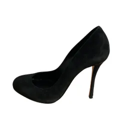 美品 Christian Louboutin クリスチャンルブタン DOLLY PUMP 100 アーモンドトゥ パンプス サイズ37.5 約24cm ブラック レディース 古着 中古 USED