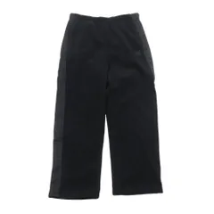 美品 Needles × UNIQLO ニードルス ユニクロ フリースワイドパンツ 蝶 刺繍 ドローコード ボトムス L 黒 ブラック メンズ レディース 古着 中古 USED