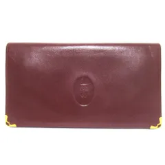 カルティエ ガマ口長財布 マストライン 美品】 Cartier / カルティエ | マストライン 三つ折り がま口 レザー