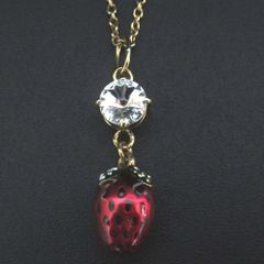 希少】ケネスジェイレーン いちごモチーフ ロングネックレス 80cm