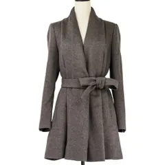 美品 Max Mara マックスマーラ キャメル リバーコート ガウンコート 42 グレー レディース 古着 中古 USED