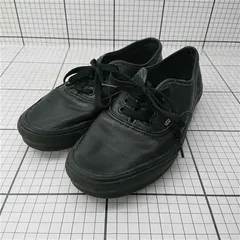 ◇ Θ バンズ VANS オーセンティック AUTHENTIC レザー ブラック系 24.5cm レディース E  【1602040005145】