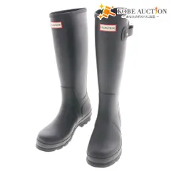 ■ ハンター HUNTER レインブーツ 靴 長靴 ロング 王室御用達 メンズ UK7 US8 (26cm相当) ブラック