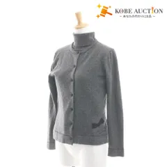 ■ ランバンコレクション セーター カーディガン 長袖 トップス タートルネック リボン レディース 40 グレー