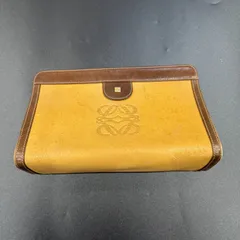 ロエベ 　  ポーチ アナグラム レザー ブラウン系 B25052607