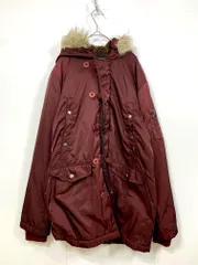 PANASPUR パナシュプール 8271-803 モッズコート ポリツイル中綿N-3Bフライト ジャケット sizeM/ワイン ◆■メンズ