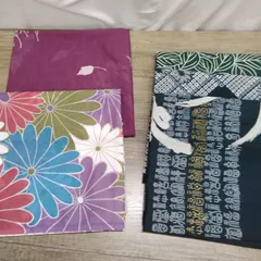 ファッション小物 和装小物 中古・風呂敷 綿製＆ナイロン製 ５枚まとめ サイズ/約85×85cm前後 T805