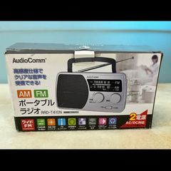 AM FMクロックラジオ AudioComm RAD-T210N - メルカリ
