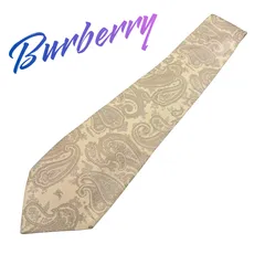 Burberry ネクタイ ベージュ系 × ペイズリー柄