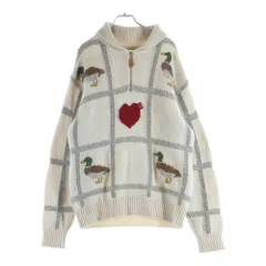 HUMAN MADE (ヒューマンメイド) 24AW ANIMAL HALF-ZIP KNIT SWEATER アニマルハーフジップ ニットセーター ベージュ HM28CS015のサムネイル