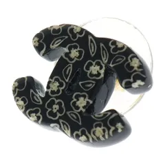 CHANEL (シャネル) CAMELLIA FLOWER EARRINGS ココマーク カメリア フラワー ピアス 片耳 ブラック レディース