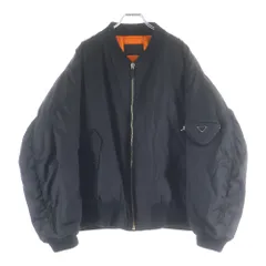 PRADA (プラダ) Re-Nylon トライアングルロゴプレート MA-1 ボンバージャケット SGB903 ブラックのサムネイル