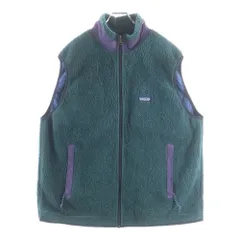 PATAGONIA (パタゴニア) 90S VINTAGE RETRO-X PEF ヴィンテージ レトロ エックス ロゴデザイン ボアベスト グリーン W714F