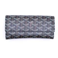 GOYARD (ゴヤール) ヘリンボーン柄 ヴァレンヌ フラップロングウォレット 長財布 ブラウンのサムネイル