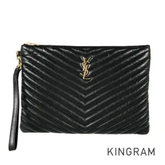 サンローラン SAINT LAURENT 440222 CWU01 1000 レザー クラッチバッグ 【中古】