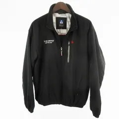 ルコックスポルティフ Le coq sportif Ｌ 中綿 ジャケット ジップアップ ロゴ 刺繍 プリント ブラック 黒 ゴルフ ウェア アウター