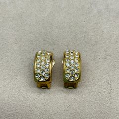 スワロフスキー 八角形クリスタルフープピアス 美品 - メルカリ