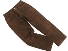 BEAMS ビームス コーデュロイ チェック パンツ sizeM/ダークブラウン ◇■ レディース