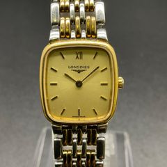 新品電池/美品 ロンジン コンクエスト ゴールドブレス 金文字盤