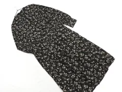 earth music&ecology アースミュージック＆エコロジー 花柄 Aライン ワンピース sizeF/黒 ■◇ レディース