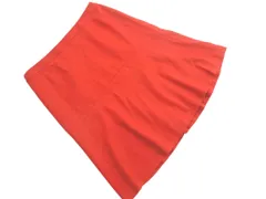 自由区 ウール混 Aライン 台形 スカート size46/赤 ◇■ レディース