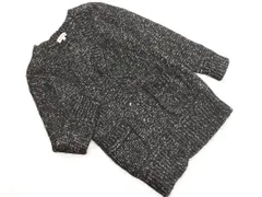 PAUL STUART ポールスチュアート アルパカ混 ミックス編み カーディガン size6/黒 ◇■ レディースのサムネイル
