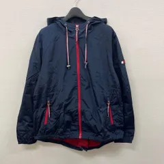 C166-34111 TOMMY HILFIGER トミーヒルフィガー レディース ウインドブレーカー US/M JP/L ネイビー メッシュ