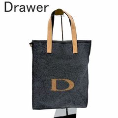 ドゥロワー Drawer ノベルティトートバッグ チェック ロゴ 大容量 